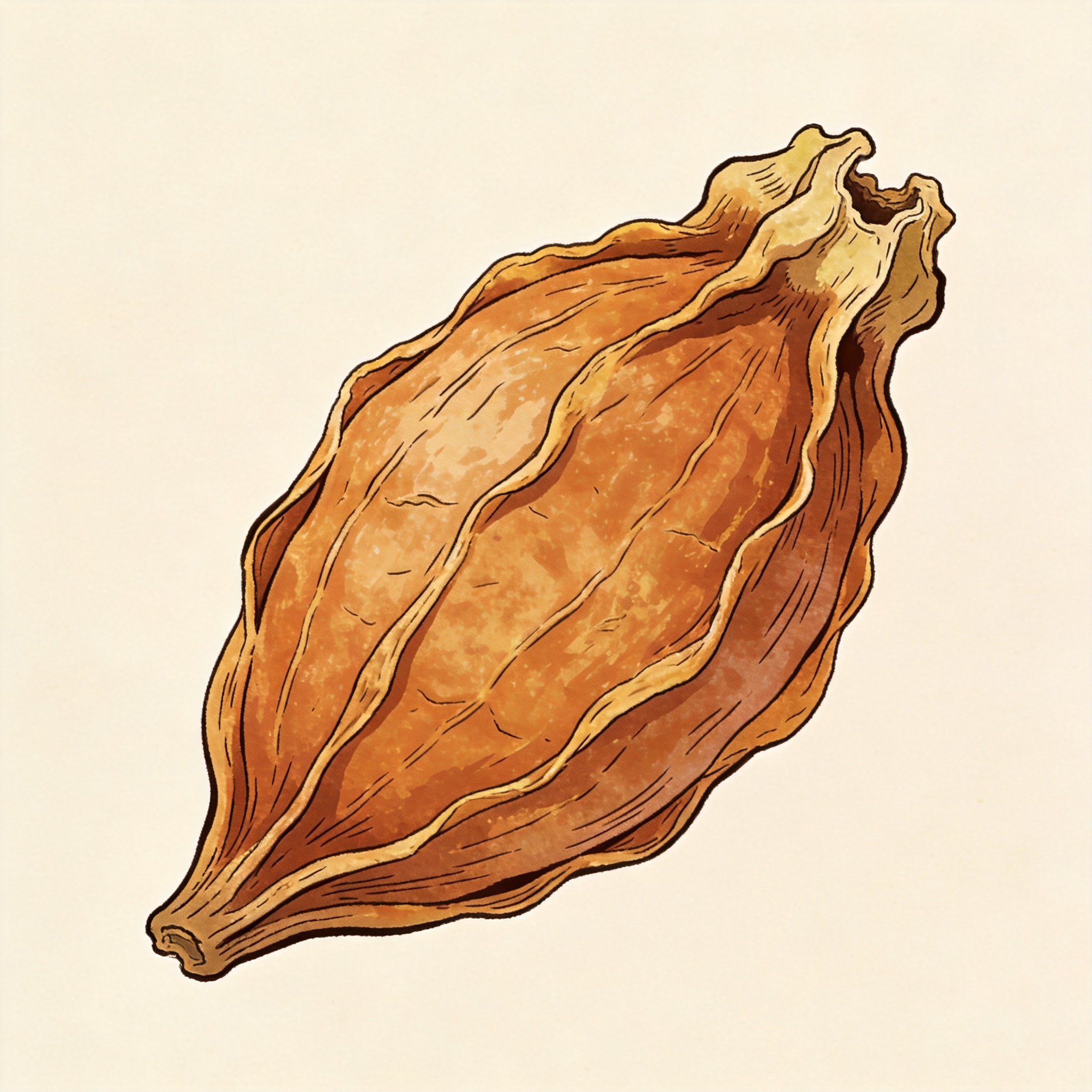 栀子中药材插画